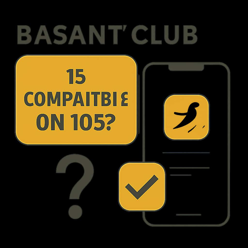 An educational diagram illustrating Basant Club's iOS compatibility.