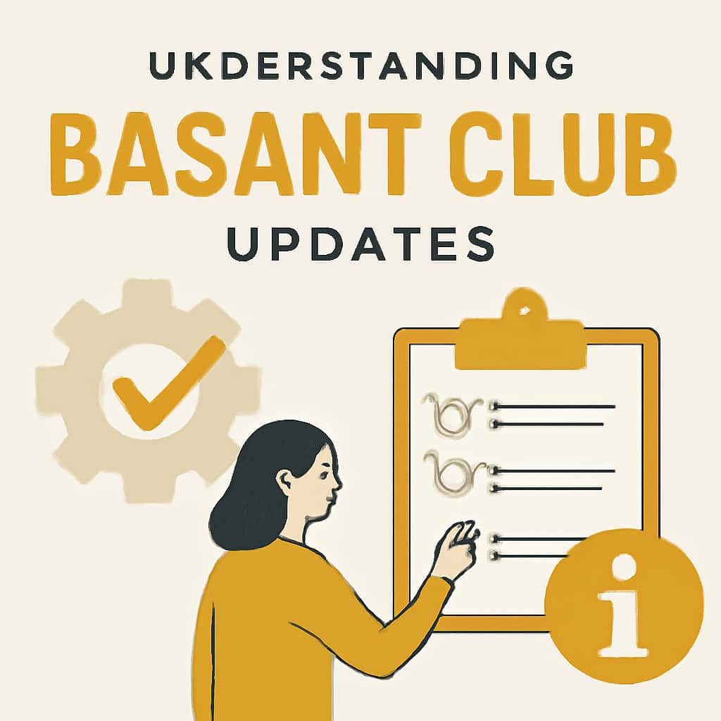 An educational diagram detailing various aspects of Basant Club updates.
