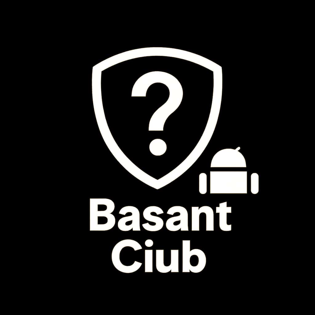 A simple badge representing the safety of using Basant Club on Android.