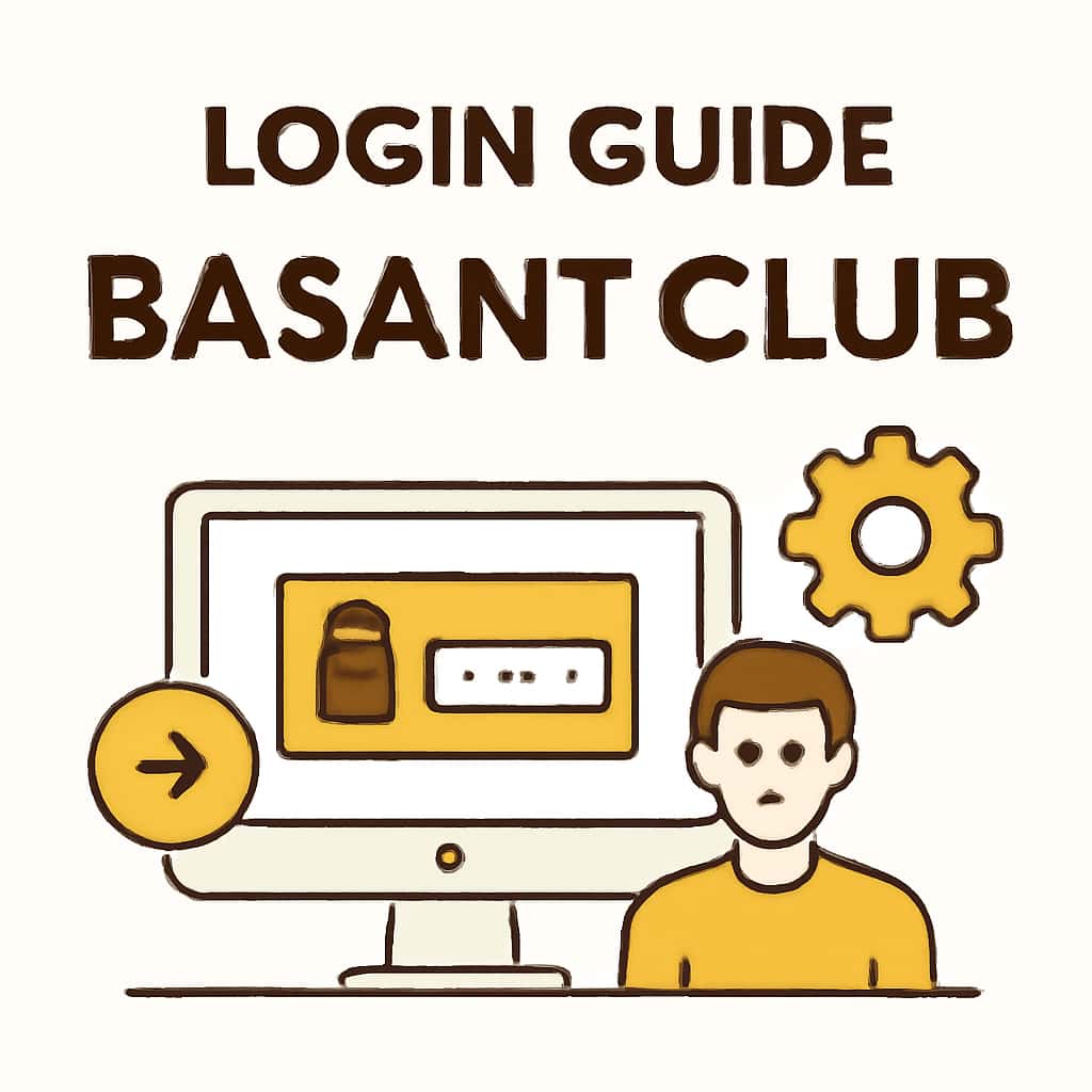 Illustrative diagram showing login steps for Basant Club.