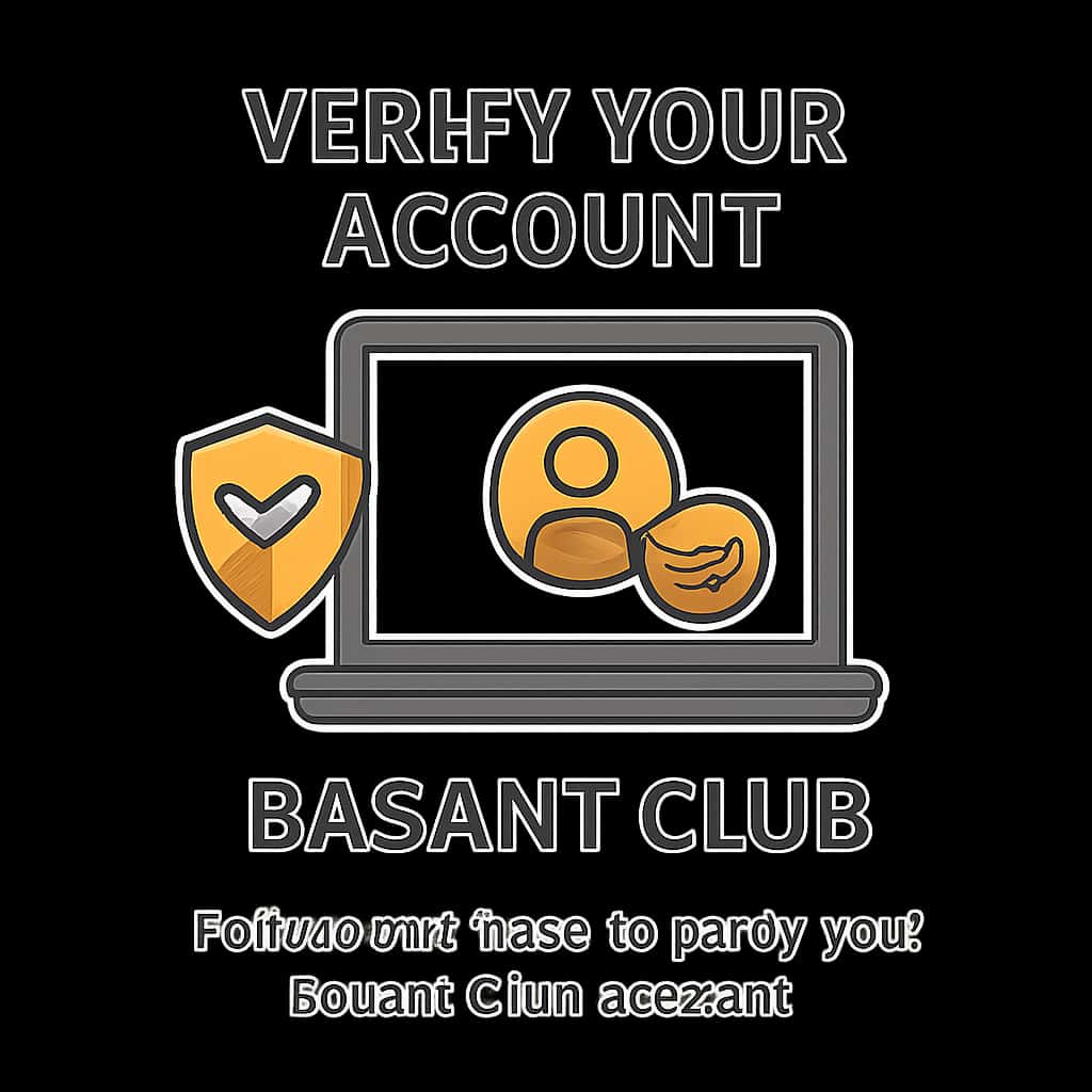 Illustration showing steps to verify Basant Club account.
